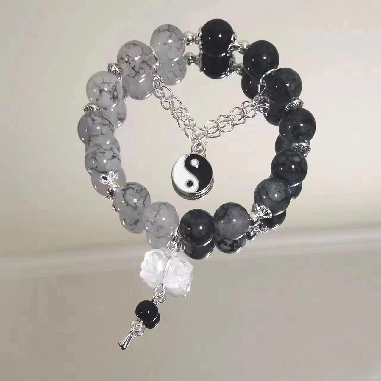 Wang Ye Daochang Impression Bracelet Female Niche Design New Chinese Tai Chi Bagua Double Beaded Bracelet Couple Jewelry
Wang Ye Daochang Impression Bracelet Female Niche Design New Chinese Tai Chi Bagua Double Beaded Bracelet Couple Jewelry