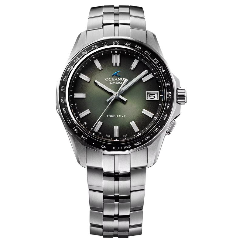 CASIO RETRO TONE series waterproof 100 meters solar Quartz titanium strap men s watch green dial OCW-S400RA-3AJF синій
CASIO RETRO TONE series waterproof 100 meters solar Quartz titanium strap men s watch green dial OCW-S400RA-3AJF синій