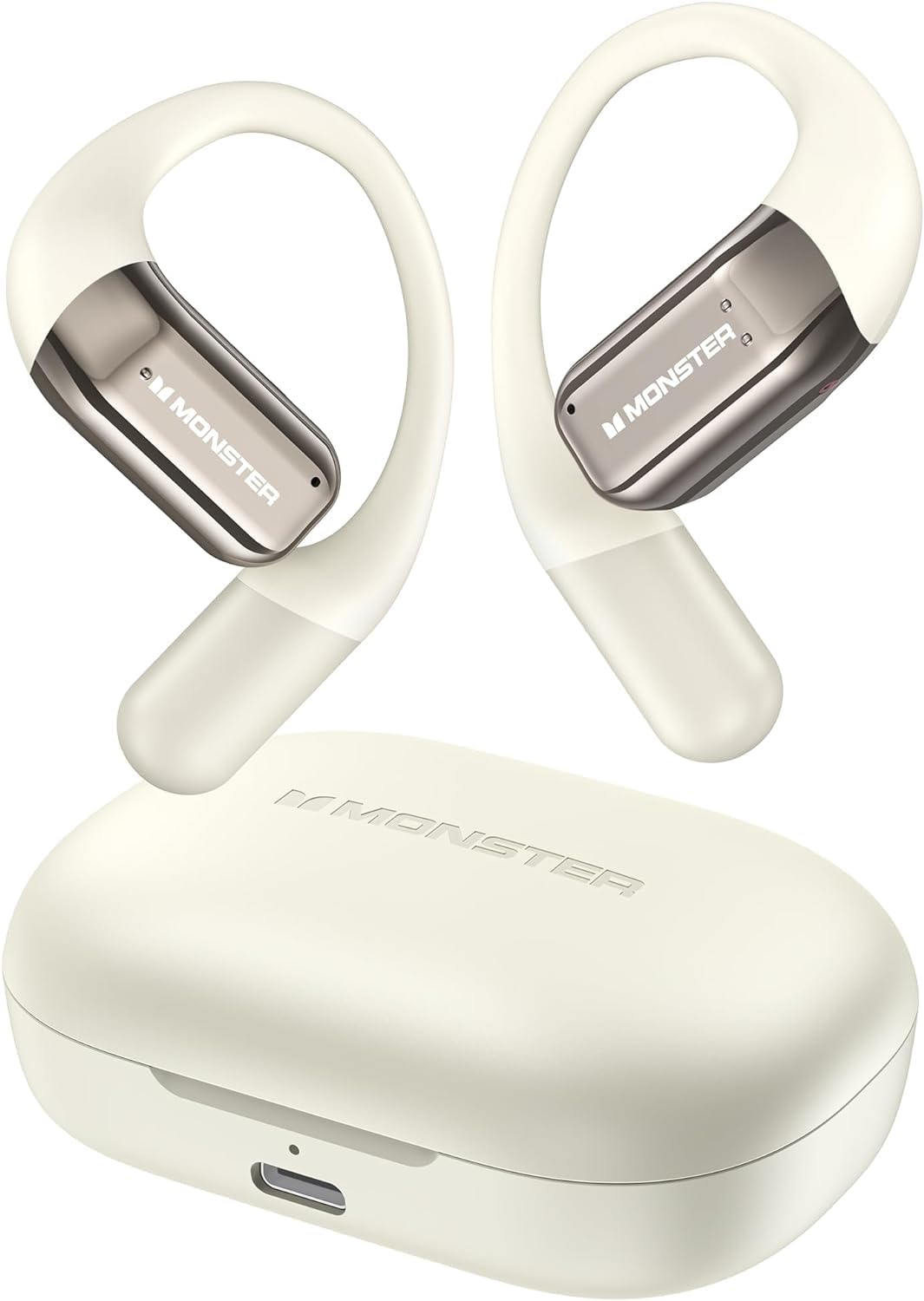 Monster 2025 Trendy Bluetooth Wireless Earbuds with Enhanced Sound Ear Cuff Automatic Curved White Open-Ear Quality, Style, Left/Right Recognition,
Monster 2025 Trendy Bluetooth Wireless Earbuds with Enhanced Sound Ear Cuff Automatic Curved White Open-Ear Quality, Style, Left/Right Recognition,