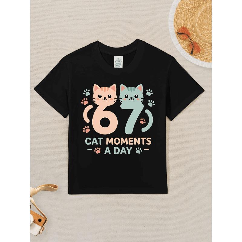 European sizes Boys & Girls Cat Moments Daily Retro T-Shirt - Cute Kitten Design Short Sleeve Top, Casual Kids Birthday Gift 98cm чёрный
European sizes Boys & Girls Cat Moments Daily Retro T-Shirt - Cute Kitten Design Short Sleeve Top, Casual Kids Birthday Gift 98cm чёрный