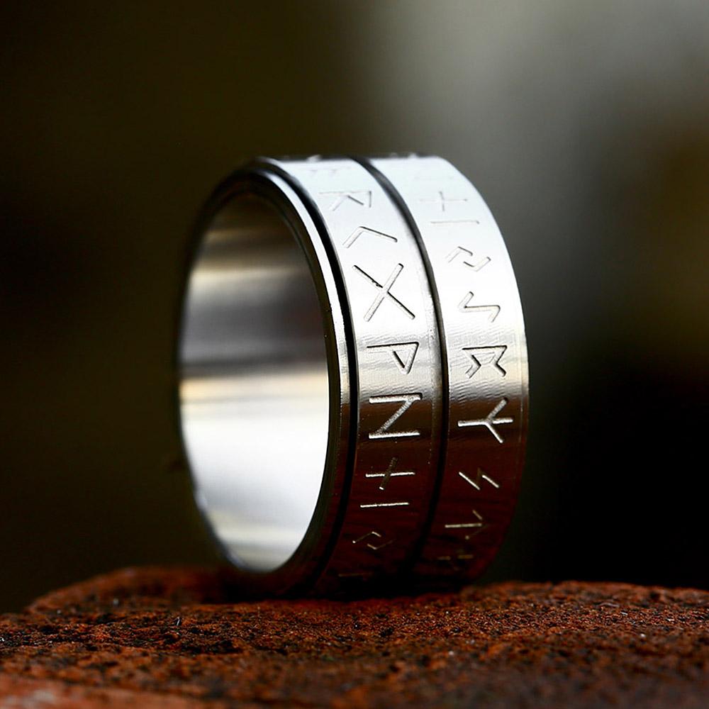 New Viking Runes Ring 316L Stainless Steel Rotatable Couple Jewelry Gift for Men Women 13
New Viking Runes Ring 316L Stainless Steel Rotatable Couple Jewelry Gift for Men Women 13