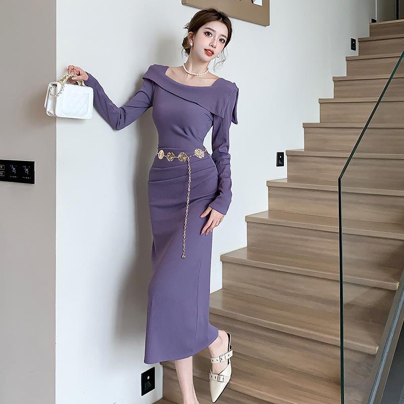 2025 Spring/Summer Elegant Off-the-Shoulder Long Sleeve Slimming Dress for Women M
2025 Spring/Summer Elegant Off-the-Shoulder Long Sleeve Slimming Dress for Women M