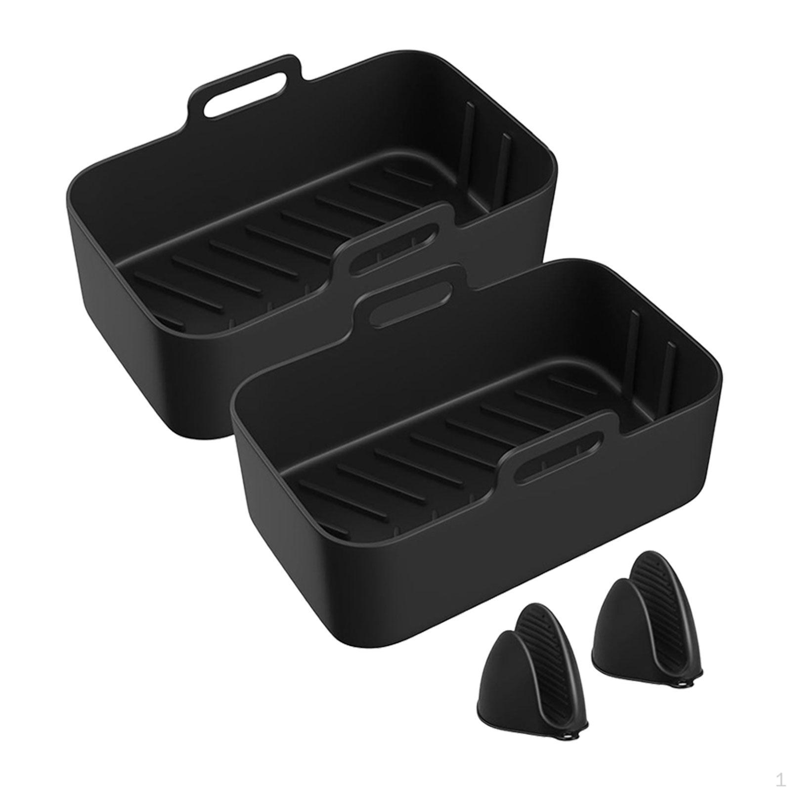 2 Pieces Air Fryer Silicone Liners Fryers Oven Accessories Nonstick Rectangle Easy Cleaning чорний
2 Pieces Air Fryer Silicone Liners Fryers Oven Accessories Nonstick Rectangle Easy Cleaning чорний