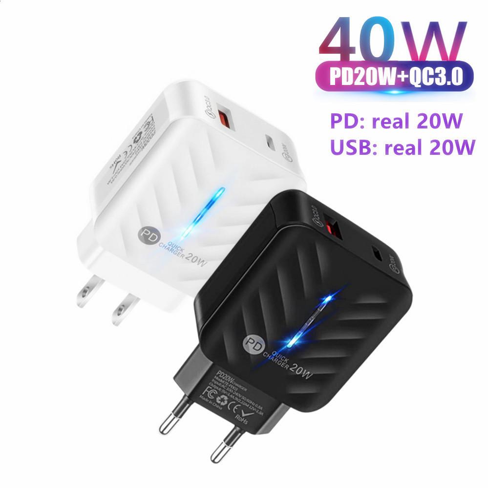 Dual Port Fast Charger: LED Flowing Light, 20W PD + QC3.0, US/EU Spec US Plug (Flat Pins) White
Dual Port Fast Charger: LED Flowing Light, 20W PD + QC3.0, US/EU Spec US Plug (Flat Pins) White