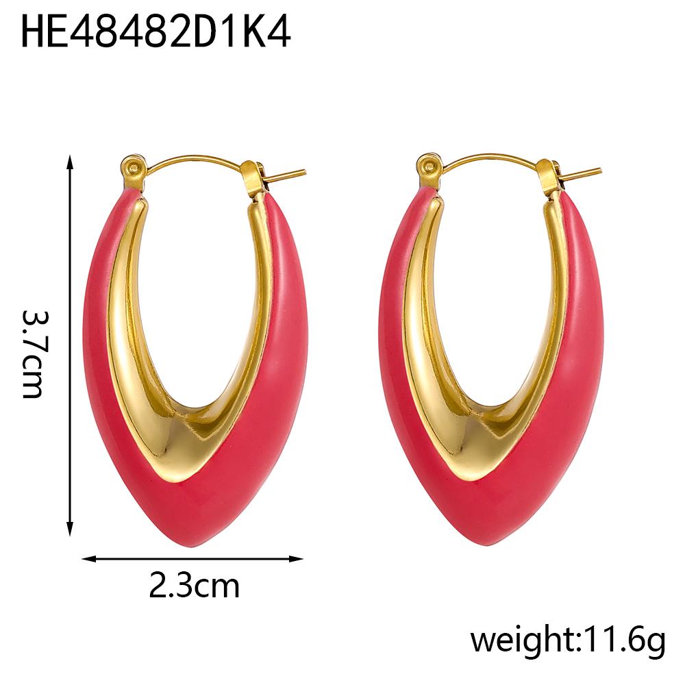 CARLIDANA New Simple and Fashionable U-shaped Stainless Steel Plated 18K Gold Plated Non-fading Oil Drop Earrings for Women красный
CARLIDANA New Simple and Fashionable U-shaped Stainless Steel Plated 18K Gold Plated Non-fading Oil Drop Earrings for Women красный
