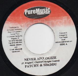 7inch Record PATCHY & SHAD DU / TANTO METRO & DE - Never Apologize / Push Comes To Sho NONE Pure Music Prod 2003 Jamaica Reggae, Ska & Dub Used
7inch Record PATCHY & SHAD DU / TANTO METRO & DE - Never Apologize / Push Comes To Sho NONE Pure Music Prod 2003 Jamaica Reggae, Ska & Dub Used