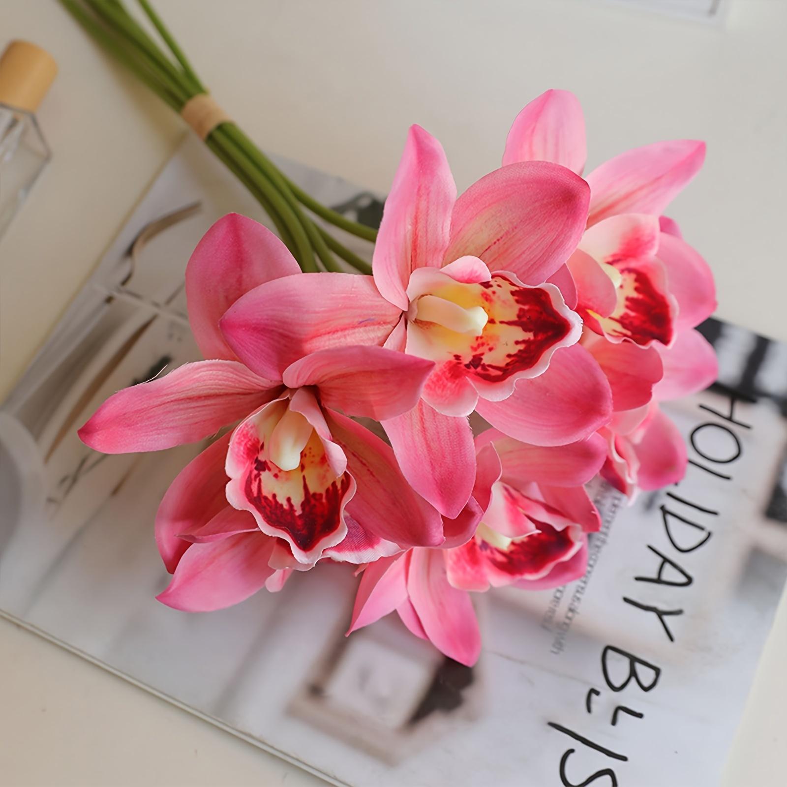 6 шт. Элегантные искусственные букеты орхидей - Реалистичные цветы цимбидиума для внутреннего и наружного декора, Идеально подходят для свадеб розовый
6 шт. Элегантные искусственные букеты орхидей - Реалистичные цветы цимбидиума для внутреннего и наружного декора, Идеально подходят для свадеб розовый