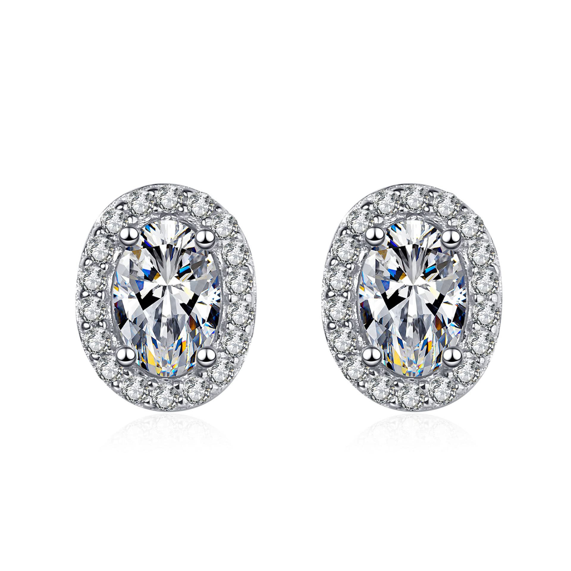Popular Earrings Sterling Silver 5 Layer Platinum Plated Hypoallergenic Oval 5X7mm Simulated Diamond Beautiful Earrings for Women Wedding Anniversary
Popular Earrings Sterling Silver 5 Layer Platinum Plated Hypoallergenic Oval 5X7mm Simulated Diamond Beautiful Earrings for Women Wedding Anniversary