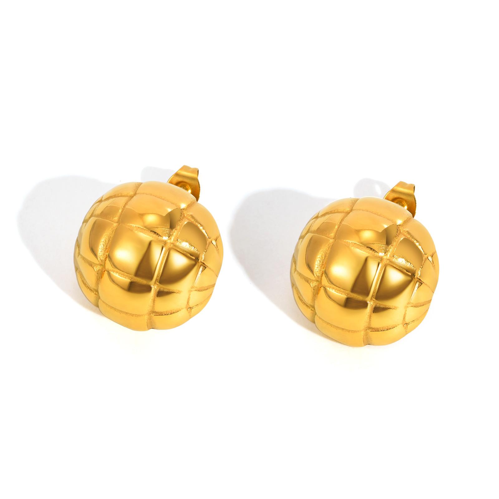 Glossy Hemisphere Braided Stud Earrings,Women s Stainless Steel Ball Earrings Gold Color,Fashion Jewelry Gift
Glossy Hemisphere Braided Stud Earrings,Women s Stainless Steel Ball Earrings Gold Color,Fashion Jewelry Gift