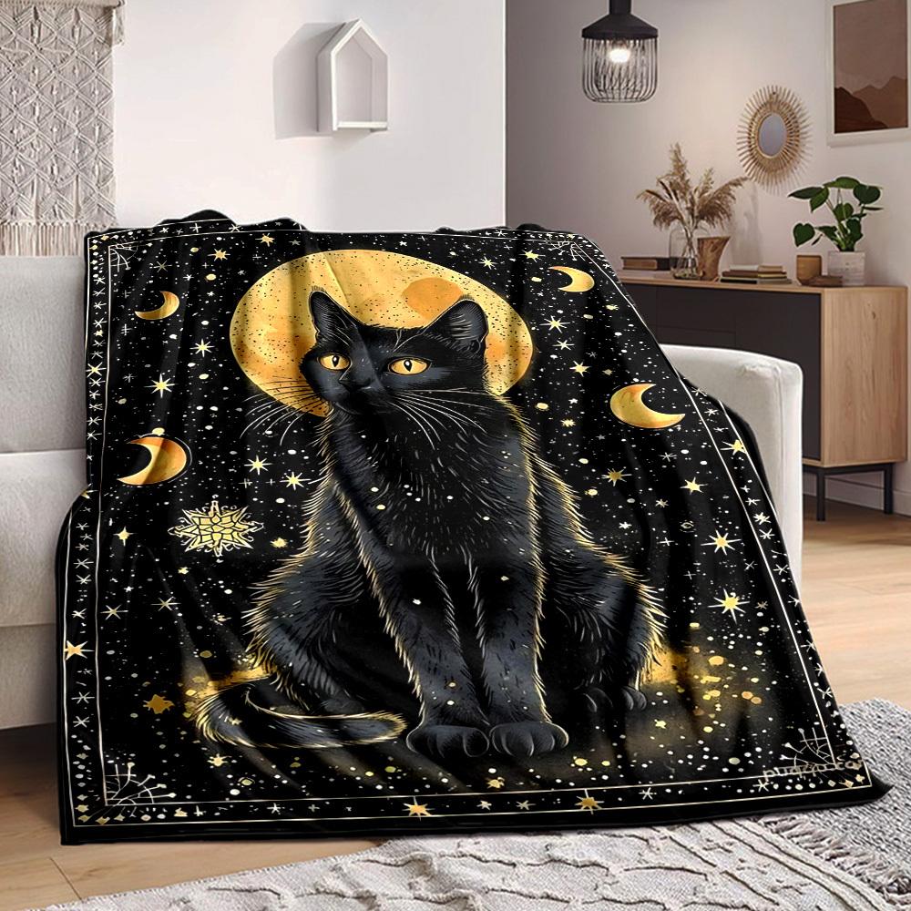 1PC Black Cat Moon Night Print Blanket, Soft Throw Blanket - Warm & Cozy for Couch, Bed, Office, and Travel yy250912204 75x90cm
1PC Black Cat Moon Night Print Blanket, Soft Throw Blanket - Warm & Cozy for Couch, Bed, Office, and Travel yy250912204 75x90cm