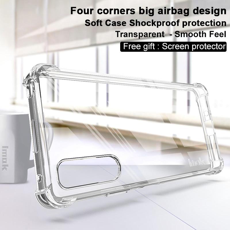 IMAK for Sony Xperia 10 IV Clear Case Soft TPU Four-Corner Airbag Armor Shockproof Anti-Scratch Phone Cover with Screen Protector Transparent
IMAK for Sony Xperia 10 IV Clear Case Soft TPU Four-Corner Airbag Armor Shockproof Anti-Scratch Phone Cover with Screen Protector Transparent