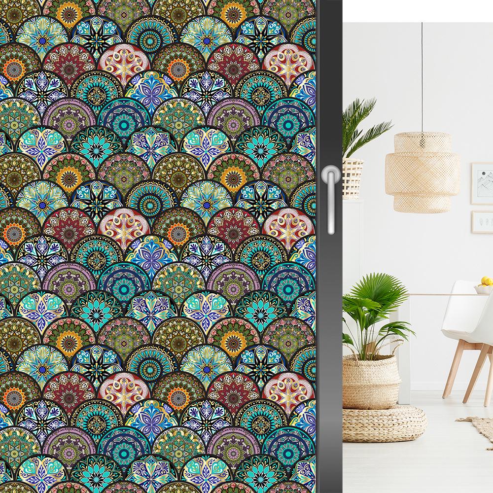 PVC Retro Mandala Flower Static Cling Window Film - Glue-Free, Removable, Frosted Glass Sticker. 45x100cm Frosted
PVC Retro Mandala Flower Static Cling Window Film - Glue-Free, Removable, Frosted Glass Sticker. 45x100cm Frosted