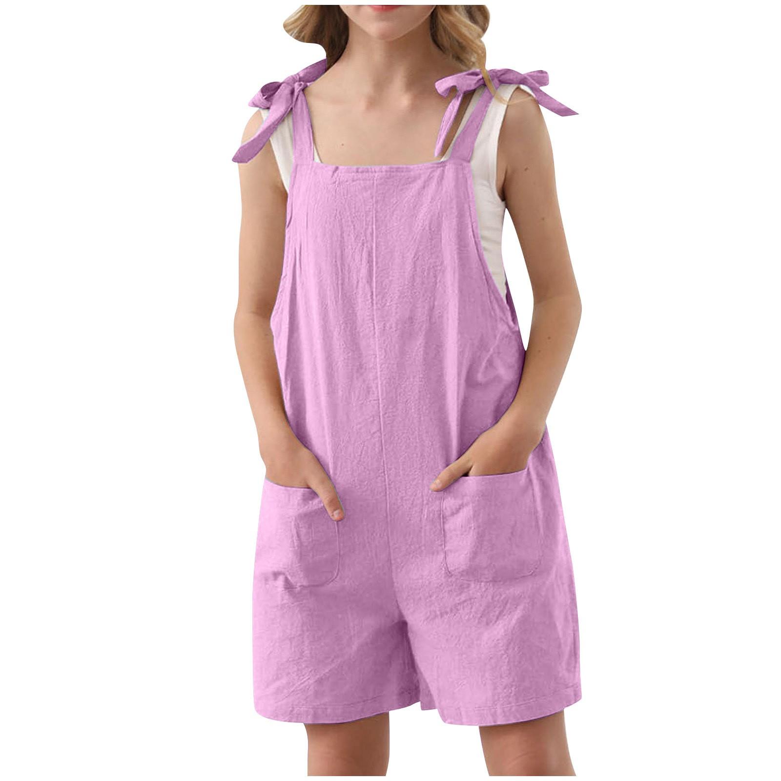 Summer Children s -color Pocket Loose Casual Lace-up One-piece Casual Overalls 160 фіолетовий
Summer Children s -color Pocket Loose Casual Lace-up One-piece Casual Overalls 160 фіолетовий