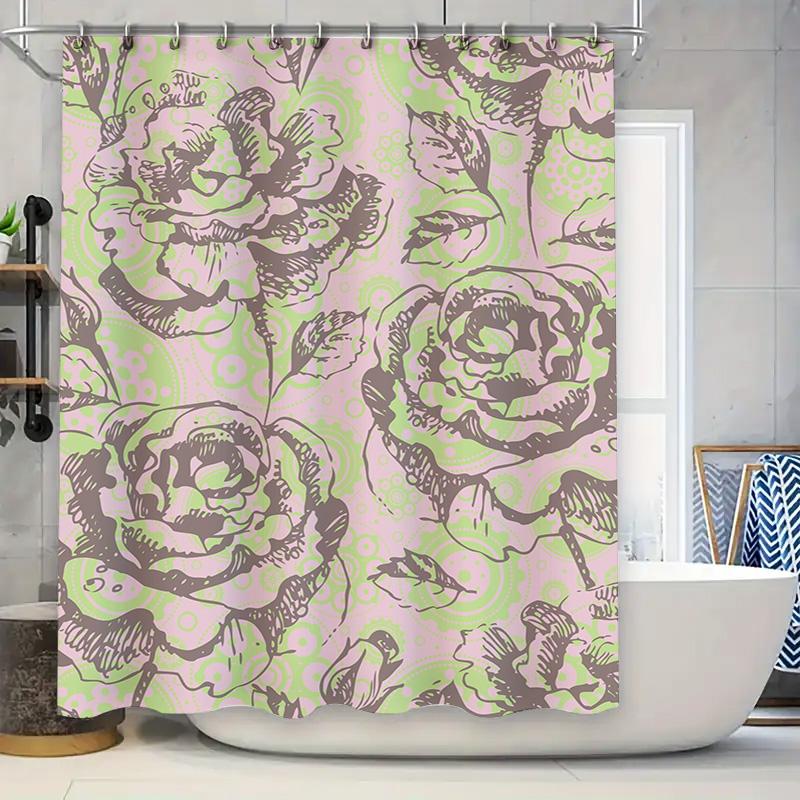 Pink Green Floral Shower Curtain Bathroom Decor Rustic Boho Chic Style Polyester Fabric Easy Installation For Home Or Hotel Use W60H190(CM)-1 Pcs
Pink Green Floral Shower Curtain Bathroom Decor Rustic Boho Chic Style Polyester Fabric Easy Installation For Home Or Hotel Use W60H190(CM)-1 Pcs