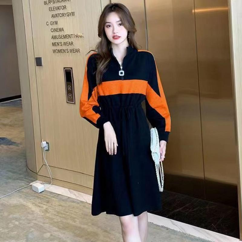 Autumn & Winter Color-Block Zipper Dress with Waist-Cinching Skirt and Loose Fit L оранжевый
Autumn & Winter Color-Block Zipper Dress with Waist-Cinching Skirt and Loose Fit L оранжевый
