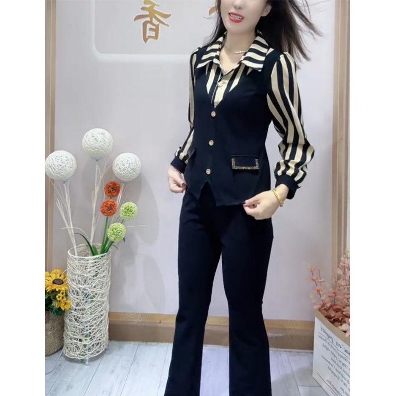 2025 Spring Women s Slimming Striped Patchwork Top & Casual Pants Two-Piece Set M (85-100 jin)
2025 Spring Women s Slimming Striped Patchwork Top & Casual Pants Two-Piece Set M (85-100 jin)