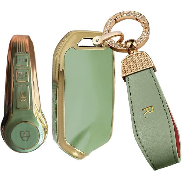 SANRILY Golden-edge 4 Button Key Fob Cover for Kia Stinger GT K9 K900 2018 2019 2020 2021 Keyless Full Protection Key Fob Case Shell with Bling Beige-a
SANRILY Golden-edge 4 Button Key Fob Cover for Kia Stinger GT K9 K900 2018 2019 2020 2021 Keyless Full Protection Key Fob Case Shell with Bling Beige-a