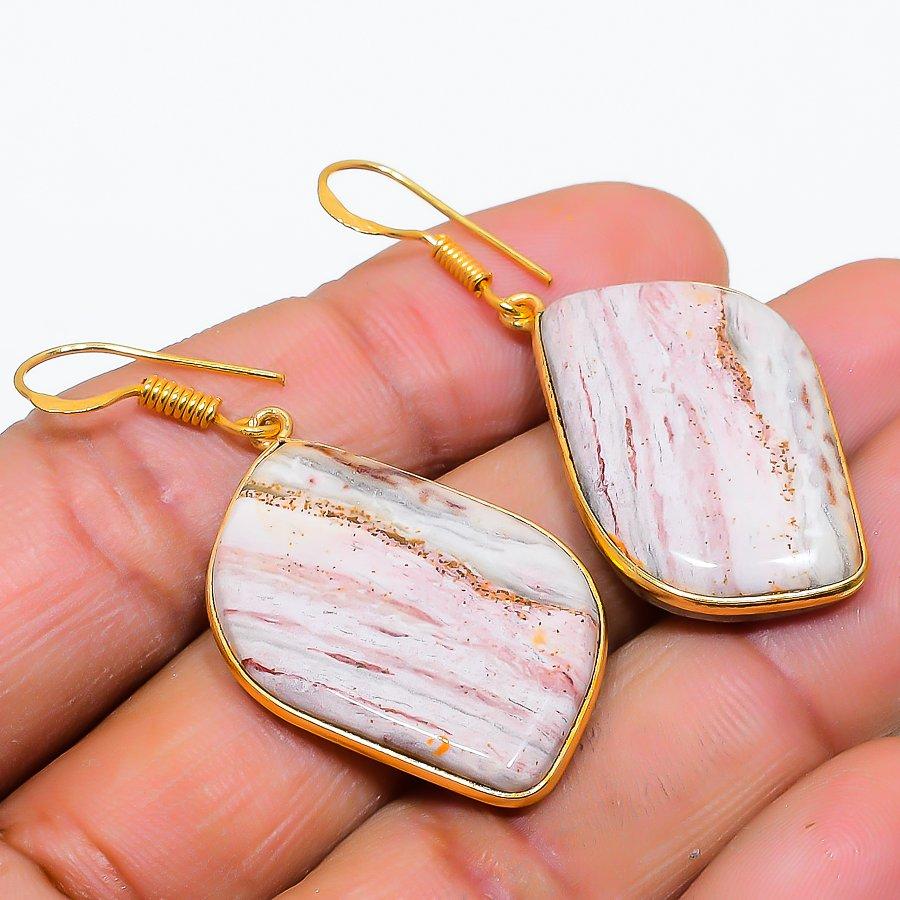 Rhyolite Jasper Gemstone 925 Solid Sterling Silver Jewelry Earring 1.85 GK-5655
Rhyolite Jasper Gemstone 925 Solid Sterling Silver Jewelry Earring 1.85 GK-5655