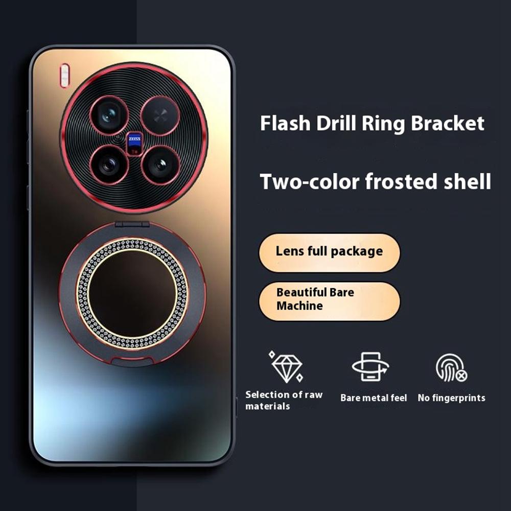 For vivo X200 Ultra 5G Phone Case with Diamond Ring Holder Dual-Color Lens AG Skin-Feel Matte Cover Blue
For vivo X200 Ultra 5G Phone Case with Diamond Ring Holder Dual-Color Lens AG Skin-Feel Matte Cover Blue