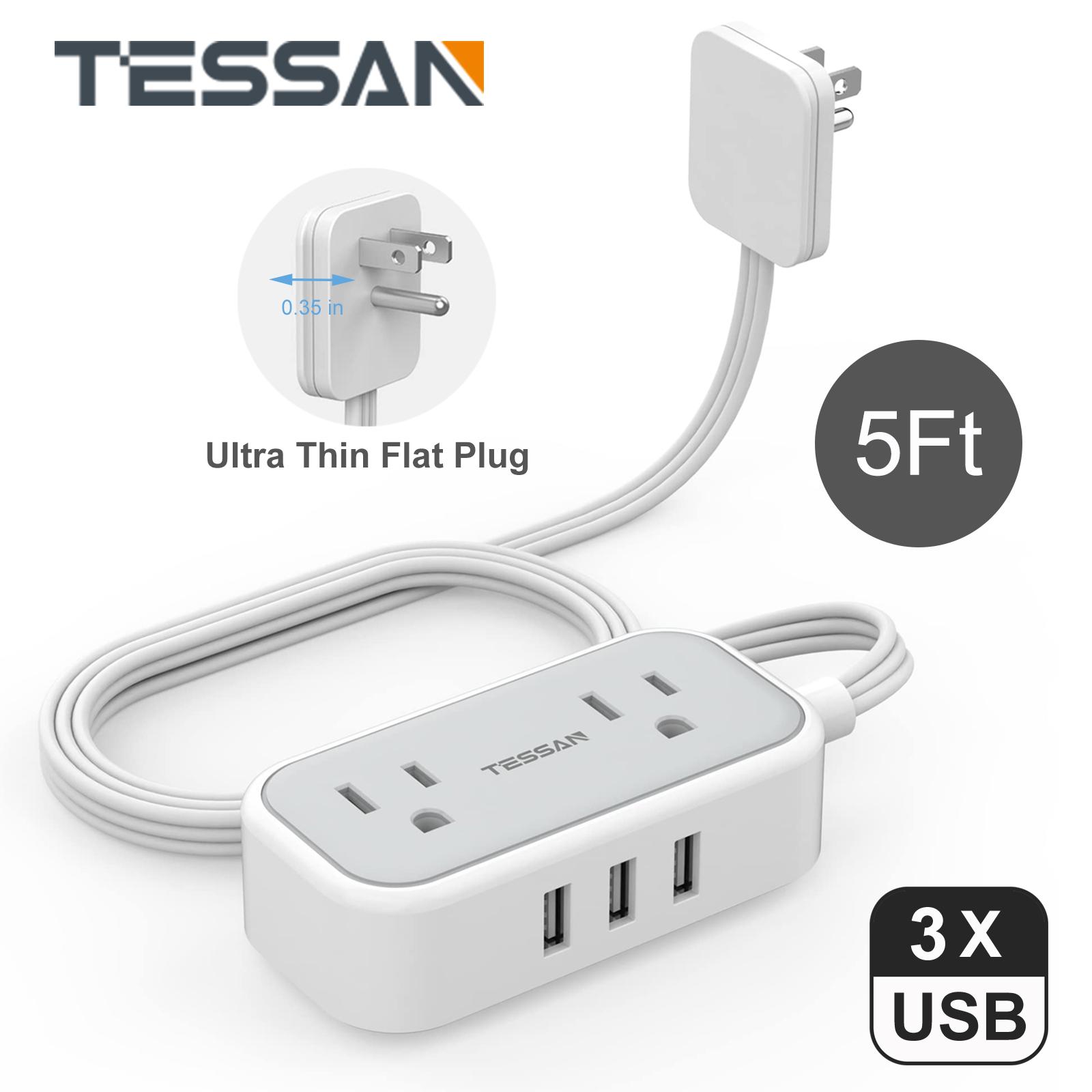 Ультратонкий удлинитель TESSAN с 2 розетками переменного тока и 3 портами USB, мини-удлинитель с плоской вилкой и удлинителем длиной 1,5 м/5 футов для дома
Ультратонкий удлинитель TESSAN с 2 розетками переменного тока и 3 портами USB, мини-удлинитель с плоской вилкой и удлинителем длиной 1,5 м/5 футов для дома