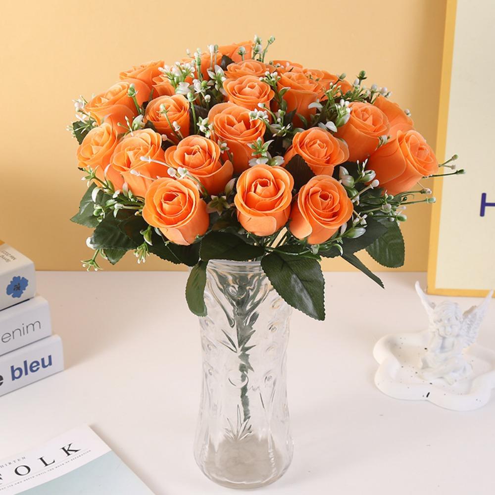 New 24 Heads Real Happy Flower 7 Colors Mini Natural Simulated Rose Photography Photo Gift Crystal Grass Bouquet Home Decorative оранжевый
New 24 Heads Real Happy Flower 7 Colors Mini Natural Simulated Rose Photography Photo Gift Crystal Grass Bouquet Home Decorative оранжевый