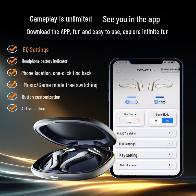 Newman X7 Pro AI Open-Ear Sports Headphones
Newman X7 Pro AI Open-Ear Sports Headphones