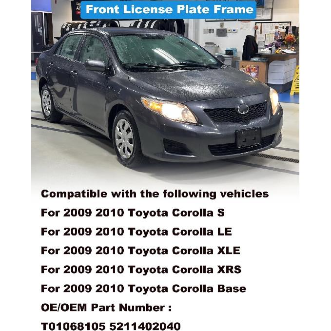 FASTCHE Рамка для переднього номерного знака Сумісна з 2009 2010 Toyota Corolla Кріпильний кронштейн тримача номерного знака для переднього бампера Кришка Замінити #
FASTCHE Рамка для переднього номерного знака Сумісна з 2009 2010 Toyota Corolla Кріпильний кронштейн тримача номерного знака для переднього бампера Кришка Замінити #