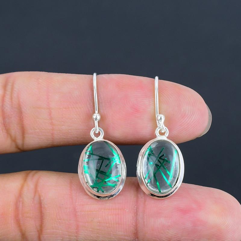 Green Rutile Drop Earring 925 Sterling Silver Handcrafted Earring LiteWeight HandMade Earring Gift for Best Girl Gift For Her ThanksGiving зелений
Green Rutile Drop Earring 925 Sterling Silver Handcrafted Earring LiteWeight HandMade Earring Gift for Best Girl Gift For Her ThanksGiving зелений