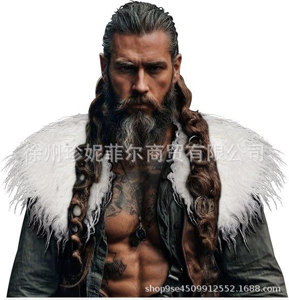 Мужская шаль с меховым воротником викингов, костюм для LARP-игр на Хэллоуин, меховая накидка средневекового воина белый
Мужская шаль с меховым воротником викингов, костюм для LARP-игр на Хэллоуин, меховая накидка средневекового воина белый