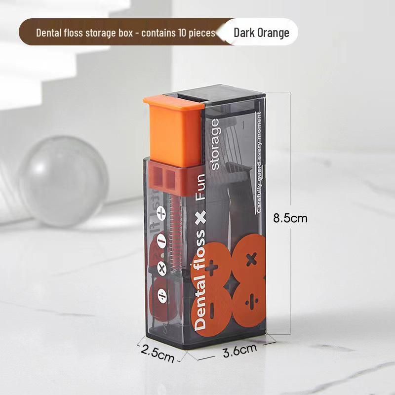 Press-Type Portable Floss and Toothpick Case with Auto Pop-up, 10 Disposable Sticks Included
Press-Type Portable Floss and Toothpick Case with Auto Pop-up, 10 Disposable Sticks Included