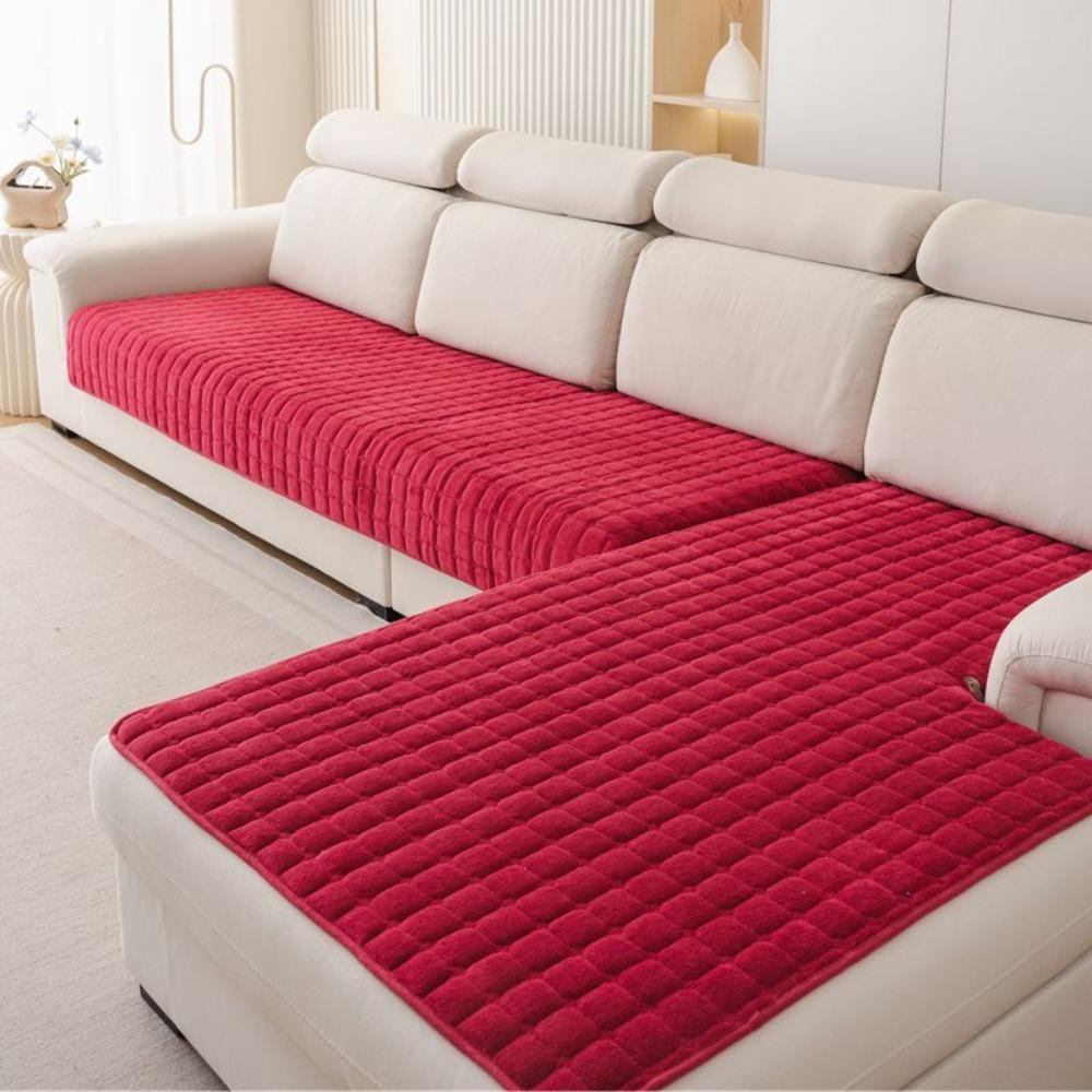 Wear Resistant Plush Flannel Plaid Sofa Cushion Stain-resistant Washable Sofa Cover Thickened Warm Couch Cushion Winter 27.56x59.06 in червоний
Wear Resistant Plush Flannel Plaid Sofa Cushion Stain-resistant Washable Sofa Cover Thickened Warm Couch Cushion Winter 27.56x59.06 in червоний