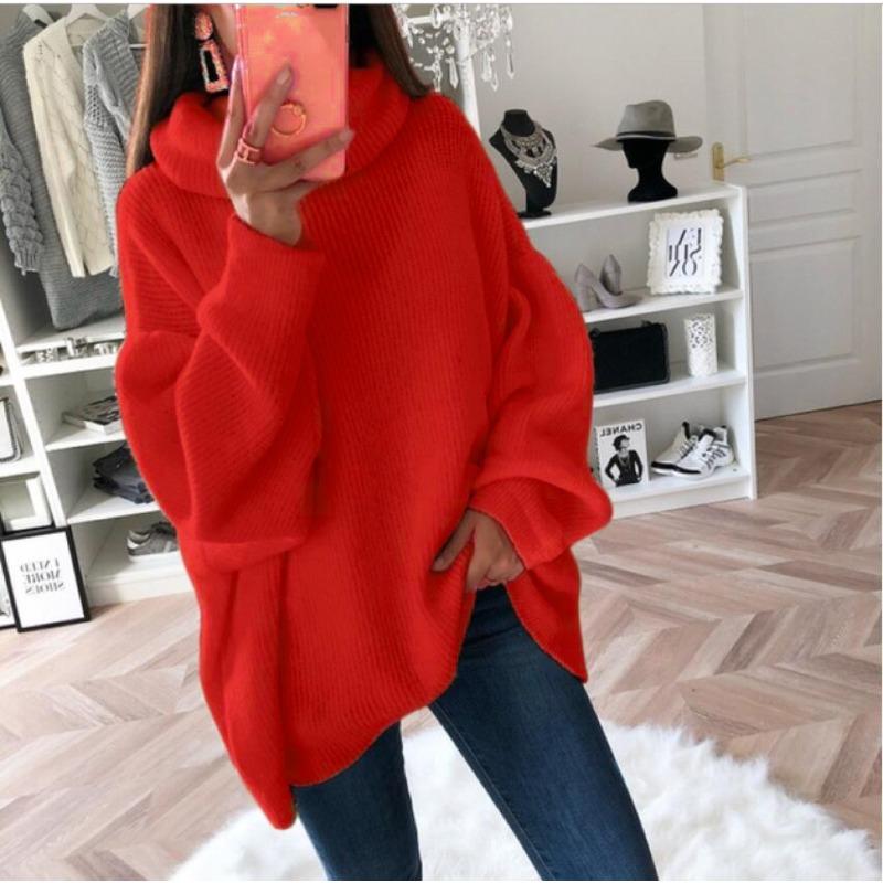 Women s sweater solid color turtleneck knitted sweater stacked collar large size loose sweater women XL красный
Women s sweater solid color turtleneck knitted sweater stacked collar large size loose sweater women XL красный