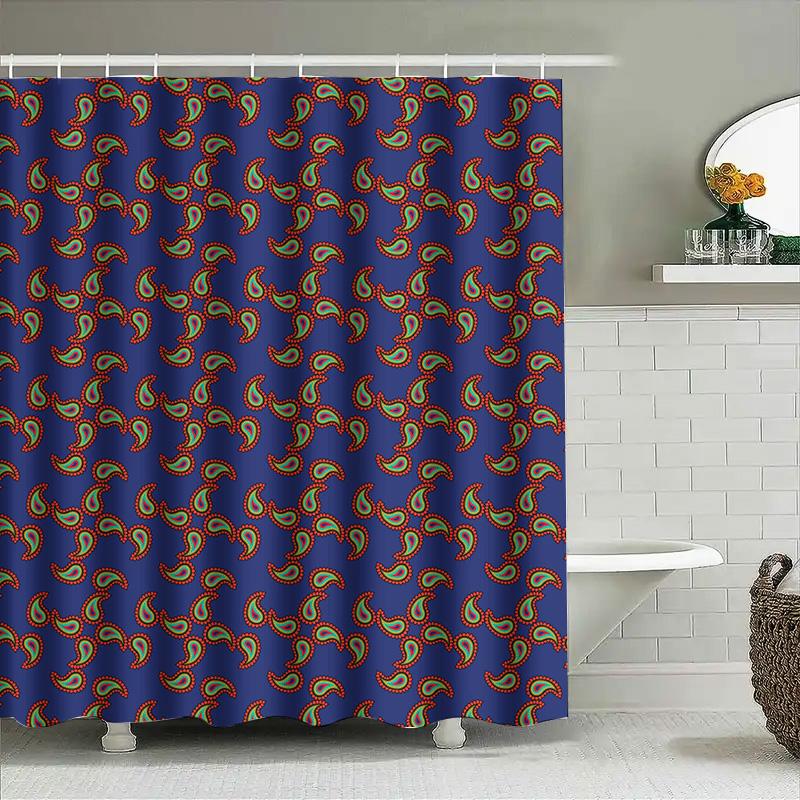 Paisley Shower Curtain Waterproof Fabric Print Bathroom Decorative Plastic Rod Hole Blue Green Red White Pattern Home Decor L (7 W60H190(CM)-1 Pcs
Paisley Shower Curtain Waterproof Fabric Print Bathroom Decorative Plastic Rod Hole Blue Green Red White Pattern Home Decor L (7 W60H190(CM)-1 Pcs