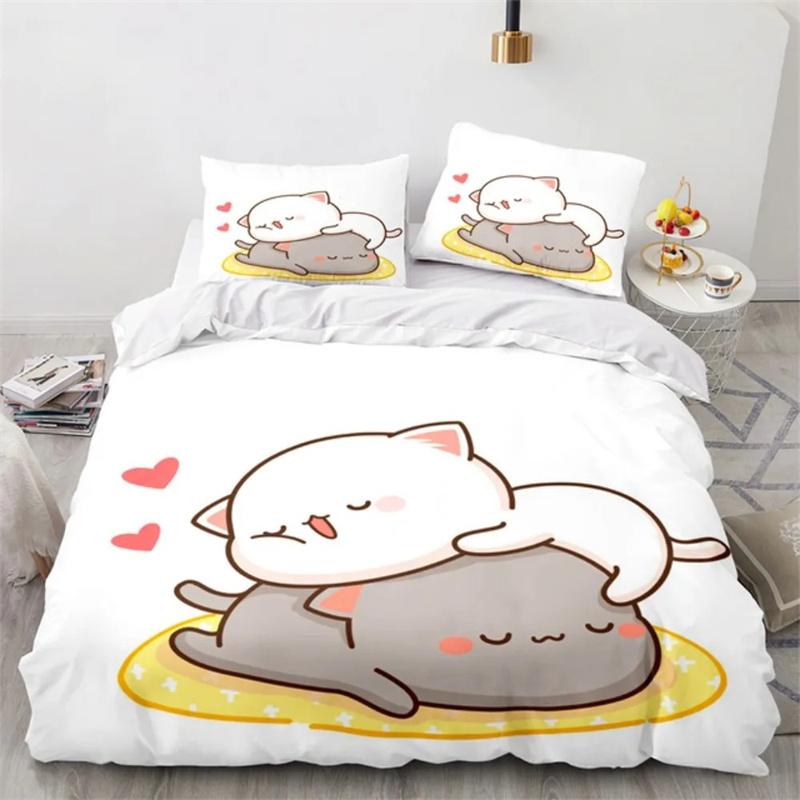 Cartoon Peach Cat Duvet Cover Goma Cute Cats Queen King Size for Girls Bedroom Decor 135x200cm 2pcs
Cartoon Peach Cat Duvet Cover Goma Cute Cats Queen King Size for Girls Bedroom Decor 135x200cm 2pcs