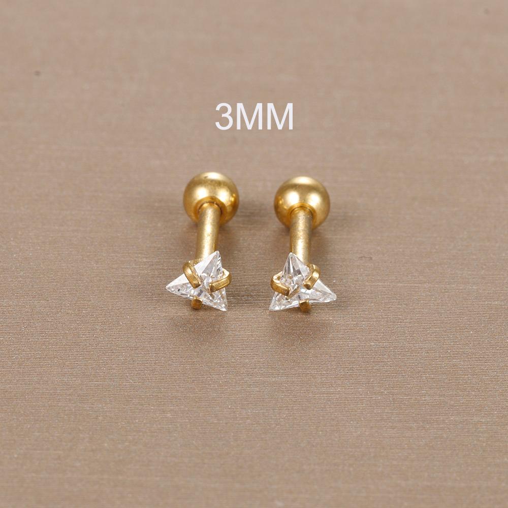 2PC Stainless Steel Minimal Crystal Triangle Piercing Earrings Helix Studs Tragus Cartilage Studs Earring Christmas Jewelry Gift
2PC Stainless Steel Minimal Crystal Triangle Piercing Earrings Helix Studs Tragus Cartilage Studs Earring Christmas Jewelry Gift