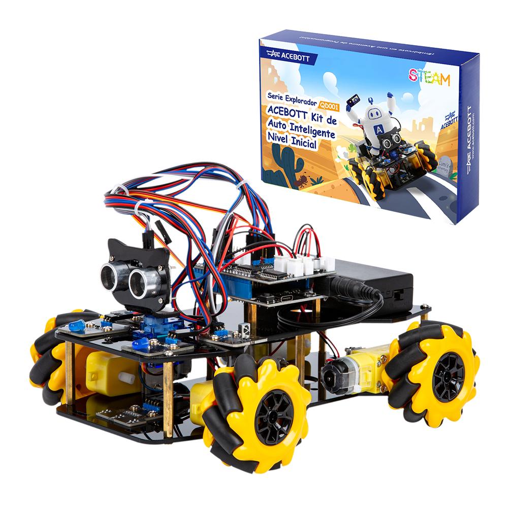 ACEBOTT Coche robot inteligente con ruedas Mecanum 4WD dispositivo con WiFi programación STEM kit de coche para ESP32 Arduino
ACEBOTT Coche robot inteligente con ruedas Mecanum 4WD dispositivo con WiFi programación STEM kit de coche para ESP32 Arduino