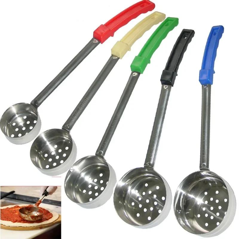 Stainless Steel Pizza Sauce Spoon with Long Rubber Handle Anti-Hot Pizza Spread Ladle Measuring Spoon Sauce Spoon Pizza Tools
Stainless Steel Pizza Sauce Spoon with Long Rubber Handle Anti-Hot Pizza Spread Ladle Measuring Spoon Sauce Spoon Pizza Tools