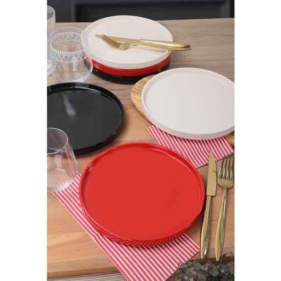 Керамика Микс Крем-красно-черный штабелируемая тарелка для торта 21 см, 6 предметов 
Керамика Микс Крем-красно-черный штабелируемая тарелка для торта 21 см, 6 предметов