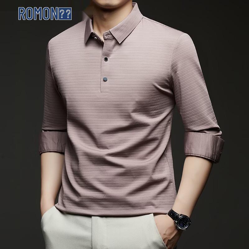 ROMON Men s Summer Jacquard Long Sleeve Polo Shirt 52
ROMON Men s Summer Jacquard Long Sleeve Polo Shirt 52