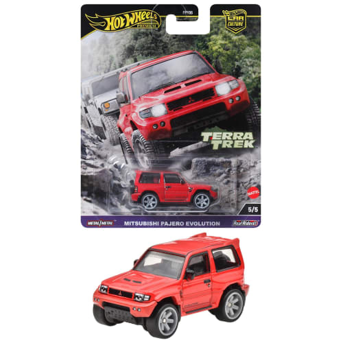 Hot Wheels Car Culture TerraTrek Mitsubishi Pajero Evolution Vehicle Toy Miniature Car, Ages 3 and Up, Red, HRV89
Hot Wheels Car Culture TerraTrek Mitsubishi Pajero Evolution Vehicle Toy Miniature Car, Ages 3 and Up, Red, HRV89