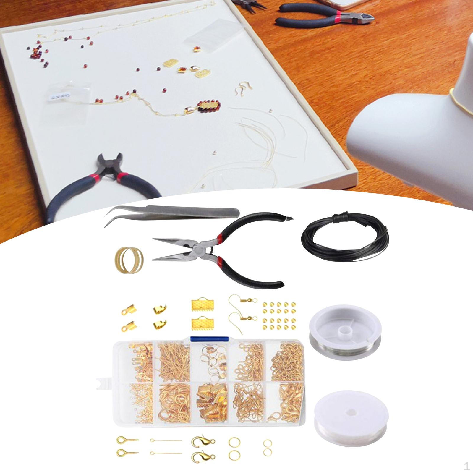 Earring Making Set, Lobster Clasps, Head Pins Open Jump Rings Jewelry Findings Tools for Pendants
Earring Making Set, Lobster Clasps, Head Pins Open Jump Rings Jewelry Findings Tools for Pendants