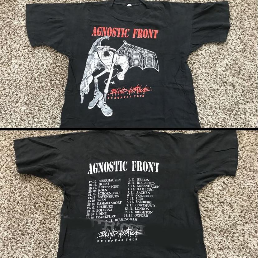 Vintage 90s Agnostic Front Blind Justice Tour 1990 Tshirt size S5XL Unisex T-Shirt S
Vintage 90s Agnostic Front Blind Justice Tour 1990 Tshirt size S5XL Unisex T-Shirt S