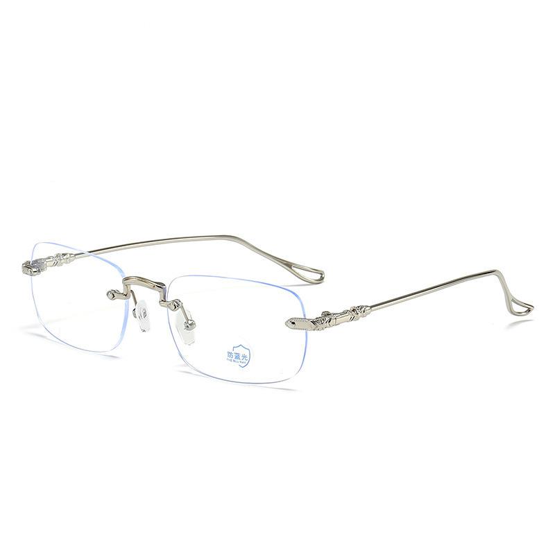 Photosensitive Lenses Color-Changing Business Rimless Glasses Men And Women Anti-Blue Flat Glasses Middle-Aged And Elderly High Definition Reading presbyopia +100 degrees
Photosensitive Lenses Color-Changing Business Rimless Glasses Men And Women Anti-Blue Flat Glasses Middle-Aged And Elderly High Definition Reading presbyopia +100 degrees