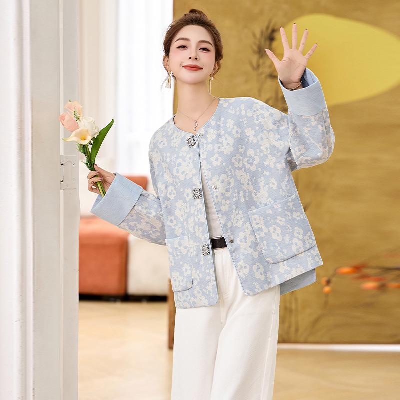 2022 Spring Women s Jacquard Round Neck Top - Chinese National Style HE5005 S (90-110 jin)
2022 Spring Women s Jacquard Round Neck Top - Chinese National Style HE5005 S (90-110 jin)