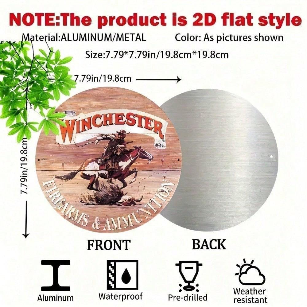 Winchester Firearms Round Metal Tin Sign 12 Inch Vintage Wall Art for Man Cave Garage Bar Decor
Winchester Firearms Round Metal Tin Sign 12 Inch Vintage Wall Art for Man Cave Garage Bar Decor