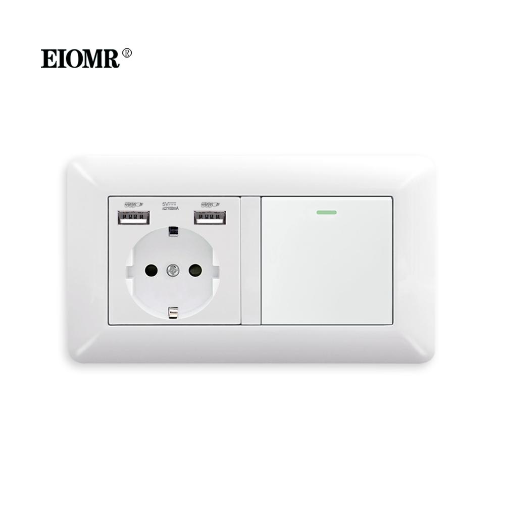 EIOMR EU Standard Switch Power Socket 1 Gang 1 Way/2 Way 16A Light Switch White Double Frame Panel Wall Embedded USB Pop Socket 1 Gang 2 Way
EIOMR EU Standard Switch Power Socket 1 Gang 1 Way/2 Way 16A Light Switch White Double Frame Panel Wall Embedded USB Pop Socket 1 Gang 2 Way