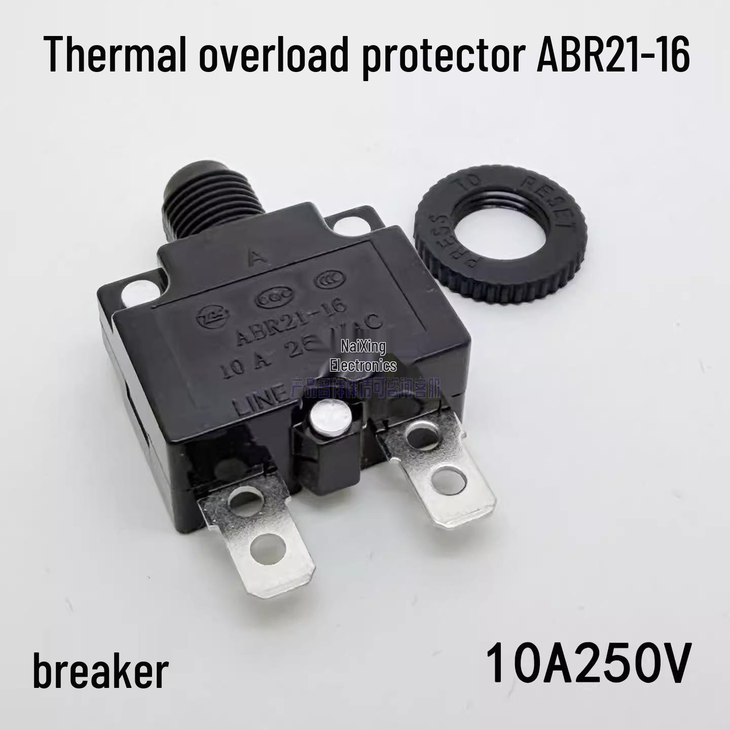 Zhongxun ABR21-16 Thermal Overload Protector 3A-20A 250VAC Circuit Breaker 10A
Zhongxun ABR21-16 Thermal Overload Protector 3A-20A 250VAC Circuit Breaker 10A