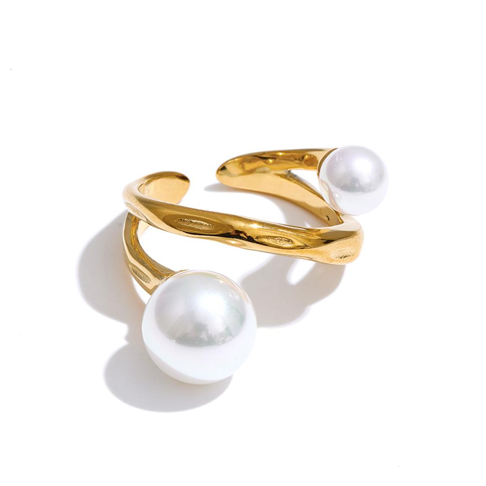 Yhpup Size 8 Simulated Pearls Layered Chic Open Ring Stainless Steel Geometric Attractive Fashion Jewelry Tarnish Resistant Gift 8
Yhpup Size 8 Simulated Pearls Layered Chic Open Ring Stainless Steel Geometric Attractive Fashion Jewelry Tarnish Resistant Gift 8