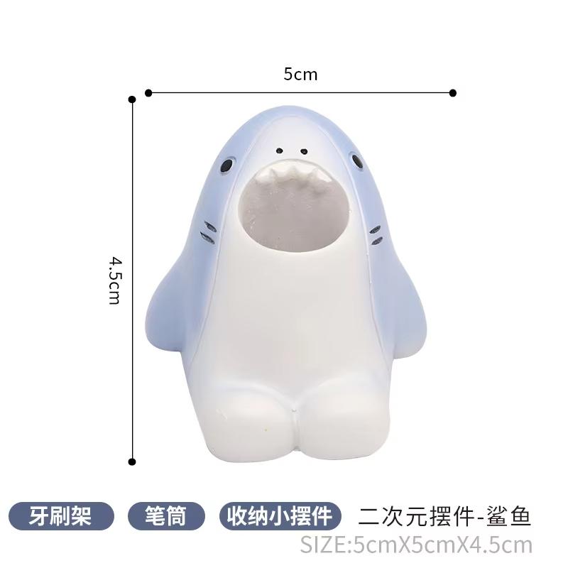 Cartoon Animal Toothbrush Holder Cute Corgi Shark Storage Stand Makeup Brushes ationery Countertop Organizer Bathroom Decoration
Cartoon Animal Toothbrush Holder Cute Corgi Shark Storage Stand Makeup Brushes ationery Countertop Organizer Bathroom Decoration