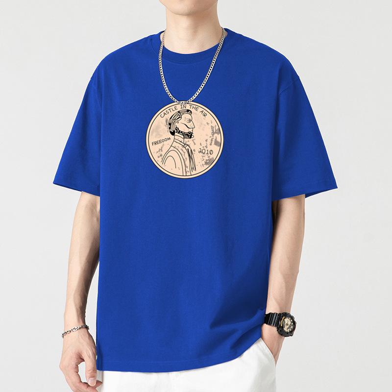 Мужская весенне-летняя свободная хлопковая футболка. Универсальная мужская летняя дышащая футболка с круглым вырезом и короткими рукавами. Простые топы с короткими рукавами.
Мужская весенне-летняя свободная хлопковая футболка. Универсальная мужская летняя дышащая футболка с круглым вырезом и короткими рукавами. Простые топы с короткими рукавами.